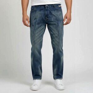 Jordan Craig Men's Straight Fit Medium Wash Blue Denim Jeans Size 44X32